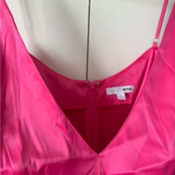 Fashion Nova Hot Pink Mini Dress Slip Size L - Picture 3 of 3